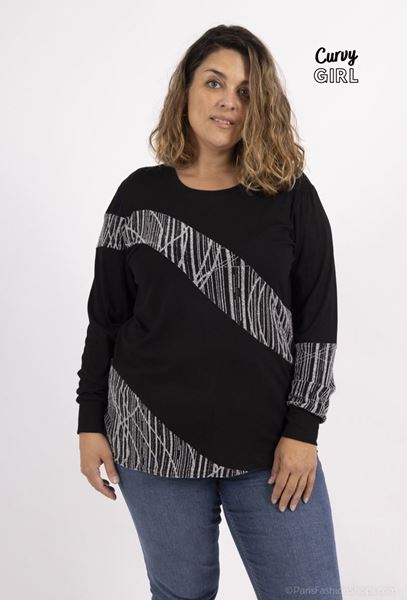 Picture of CURVY GIRL TOP WITH SEQUINS